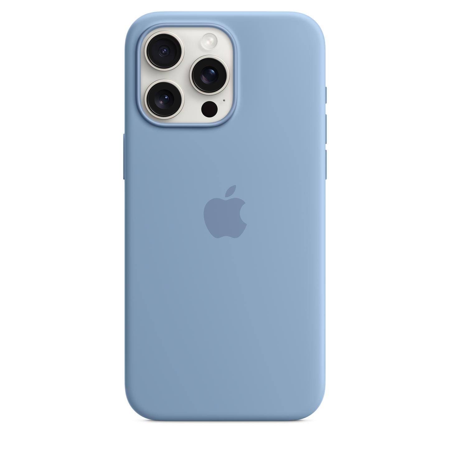 Funda de silicón con MagSafe para el iPhone 15 Pro Max - Azul invierno