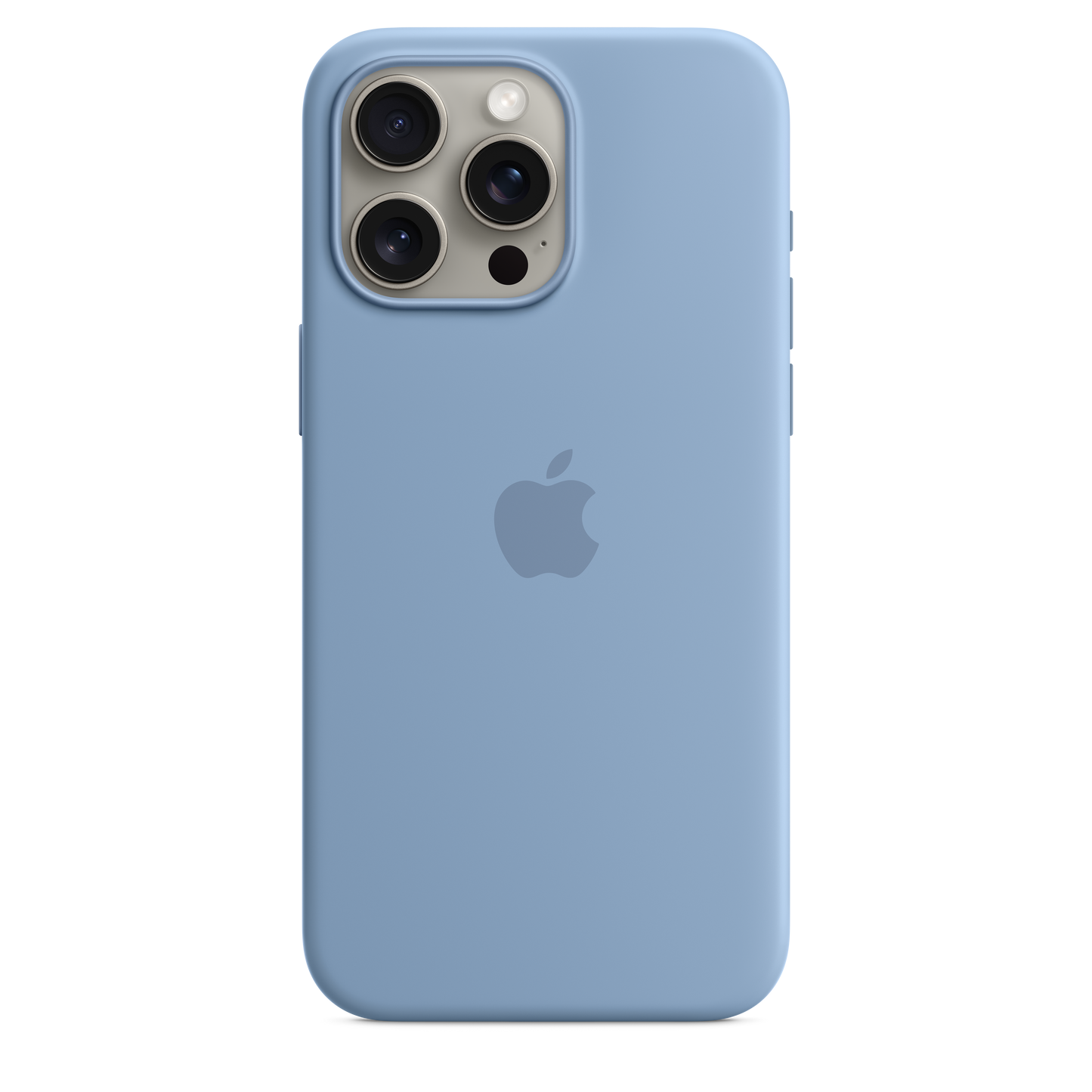 Funda de silicón con MagSafe para el iPhone 15 Pro Max - Azul invierno