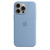 Funda de silicón con MagSafe para el iPhone 15 Pro Max - Azul invierno