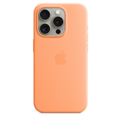 Funda de silicón con MagSafe para el iPhone 15 Pro - Color naranjada