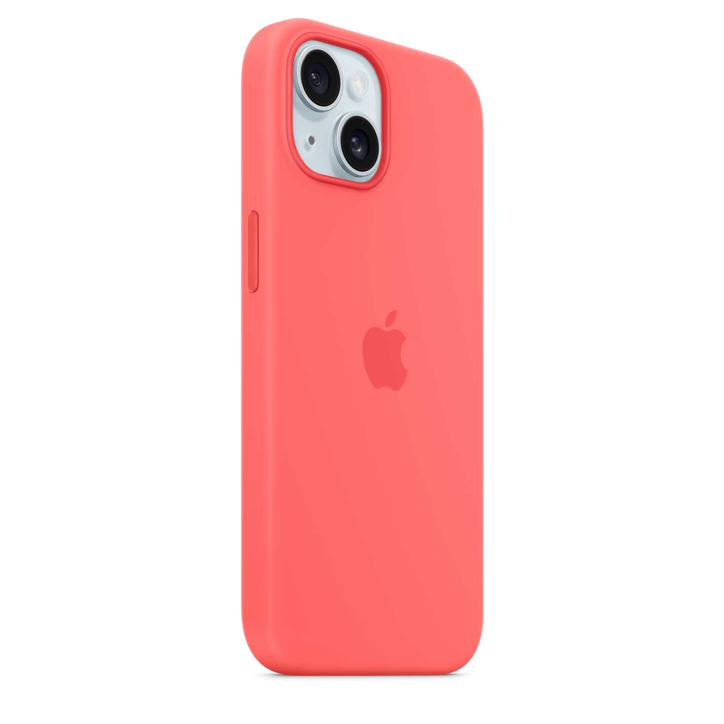 Funda de silicón con MagSafe para el iPhone 15 - Color guayaba