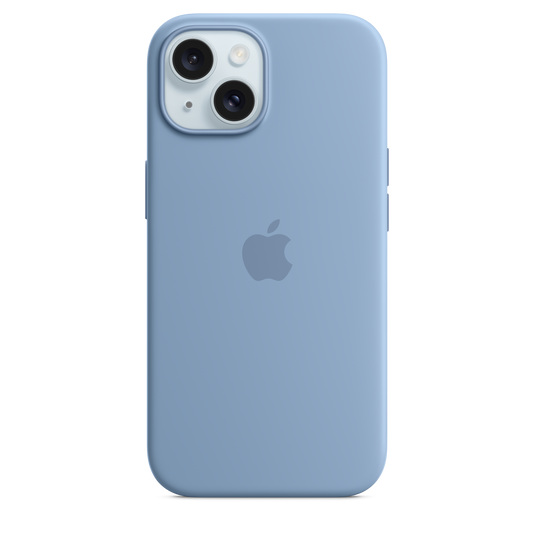 Funda de silicón con MagSafe para el iPhone 15 - Azul invierno