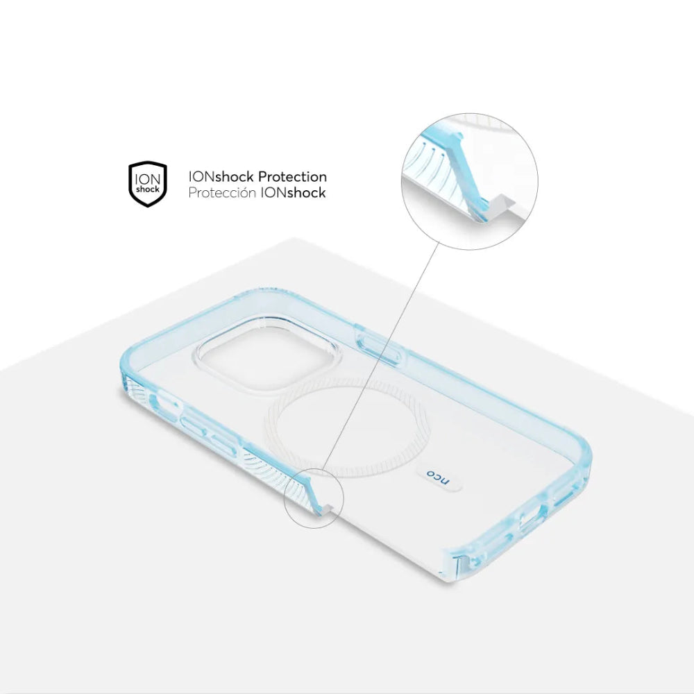 Case NCO SafeCase Force con MagSafe para iPhone 14 Pro - Transparente