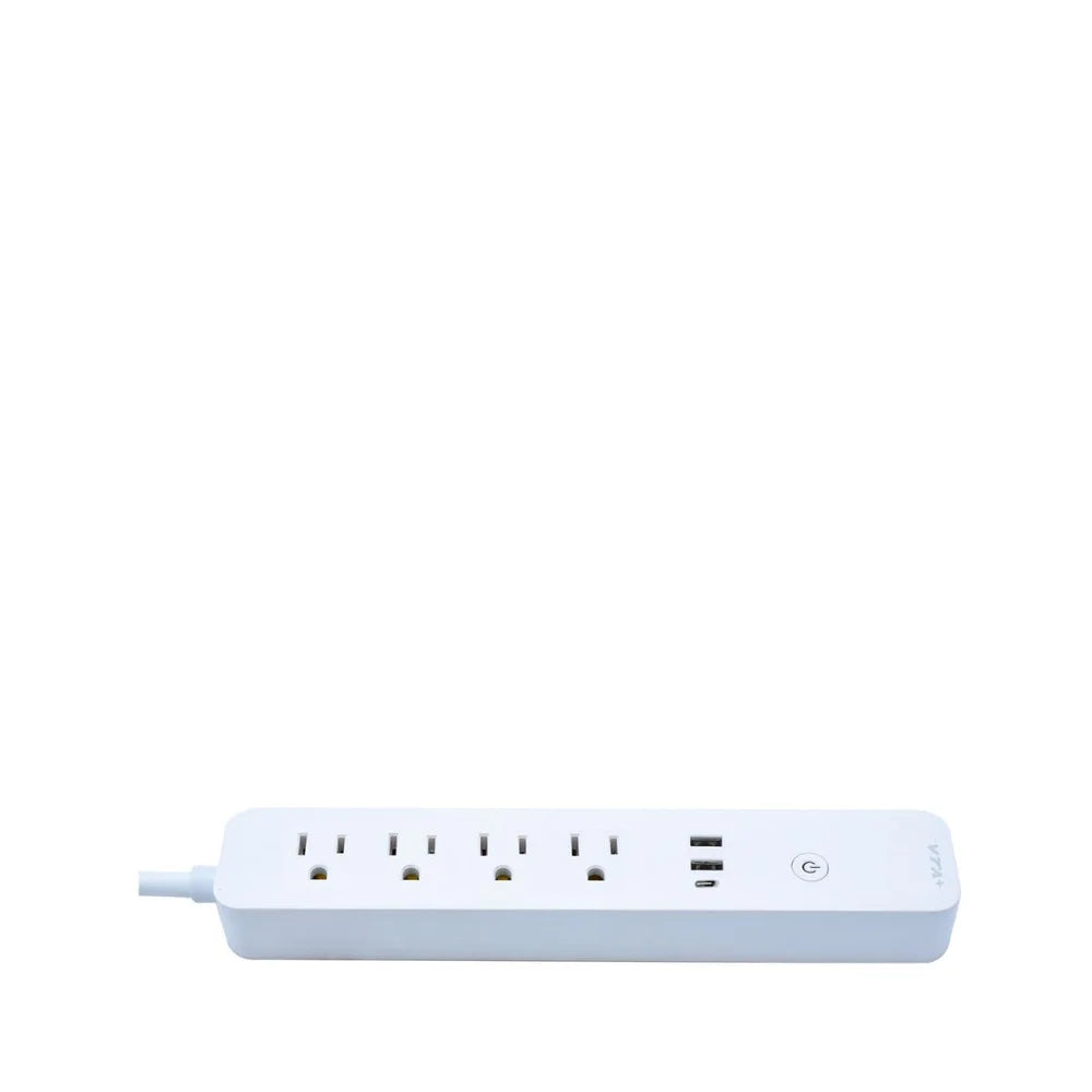 Multitoma VTA +  smart  4 Salidas P/T. 2 puertos USB y 1 Tipo C - Blanco