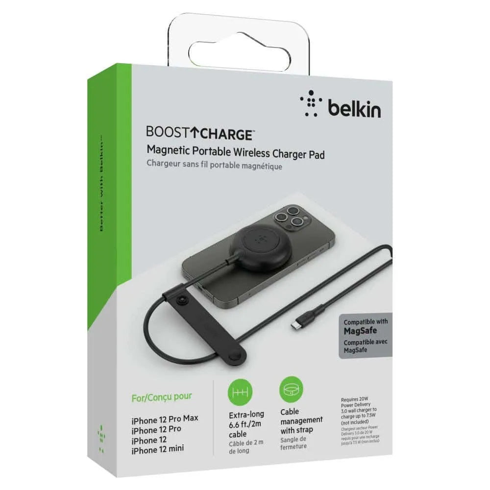 Cable magnético Belkin compatible con MagSafe de 7.5w - Negro